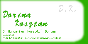 dorina kosztan business card